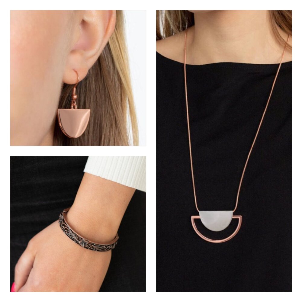 Copper Necklace and Bracelet